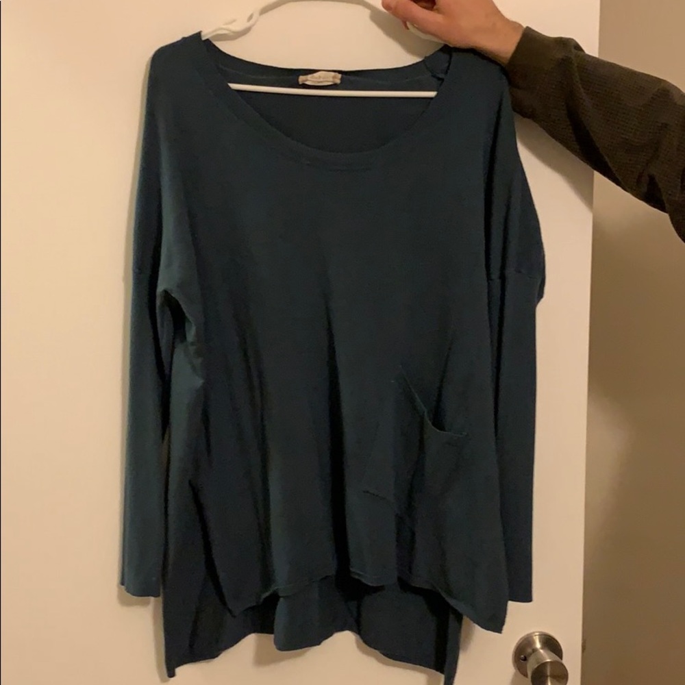 Blue tunic sweater